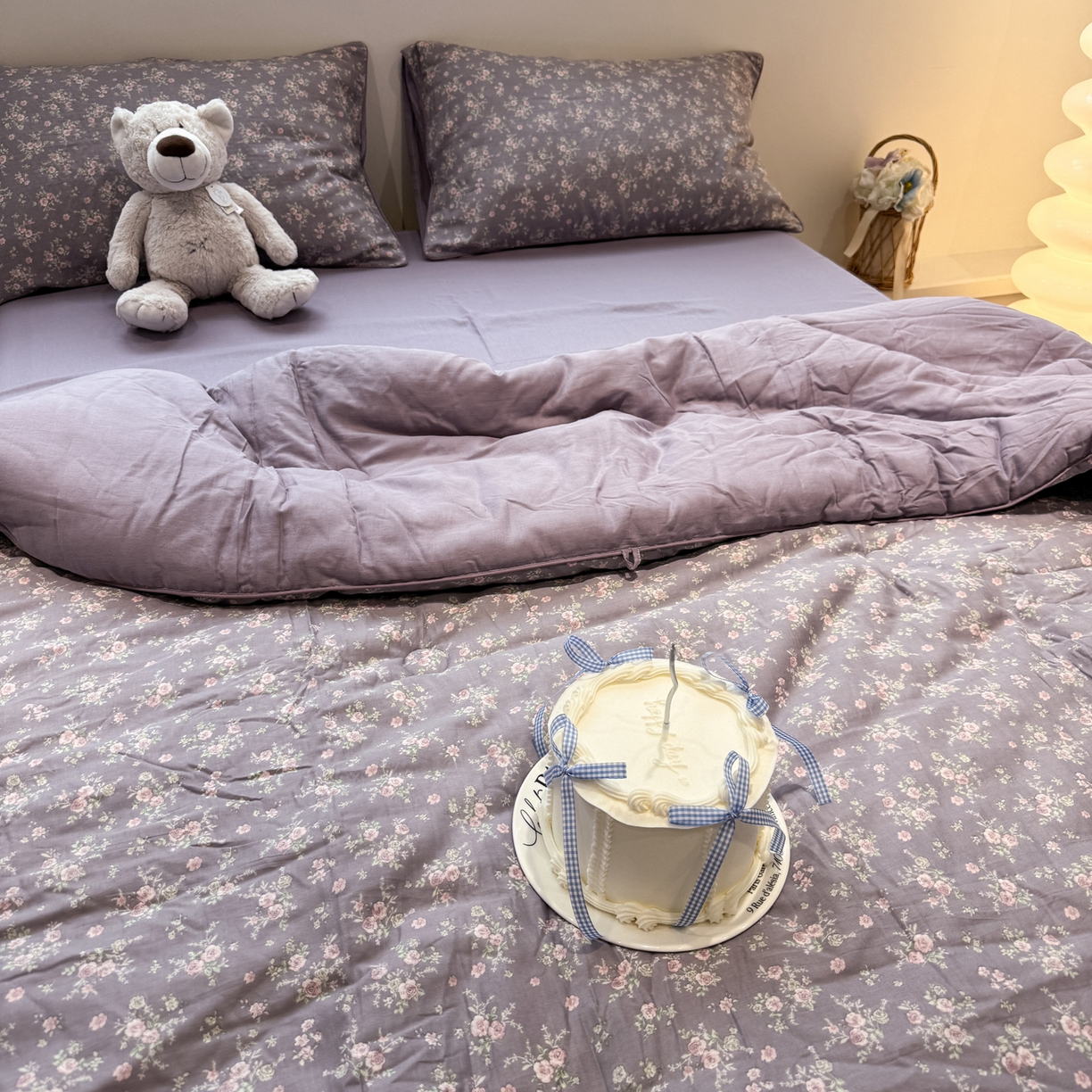 91家纺网 家纺一手货源 找家纺 一加一 2025新款40全棉双层纱印花中科抗菌被子四件套 遇见