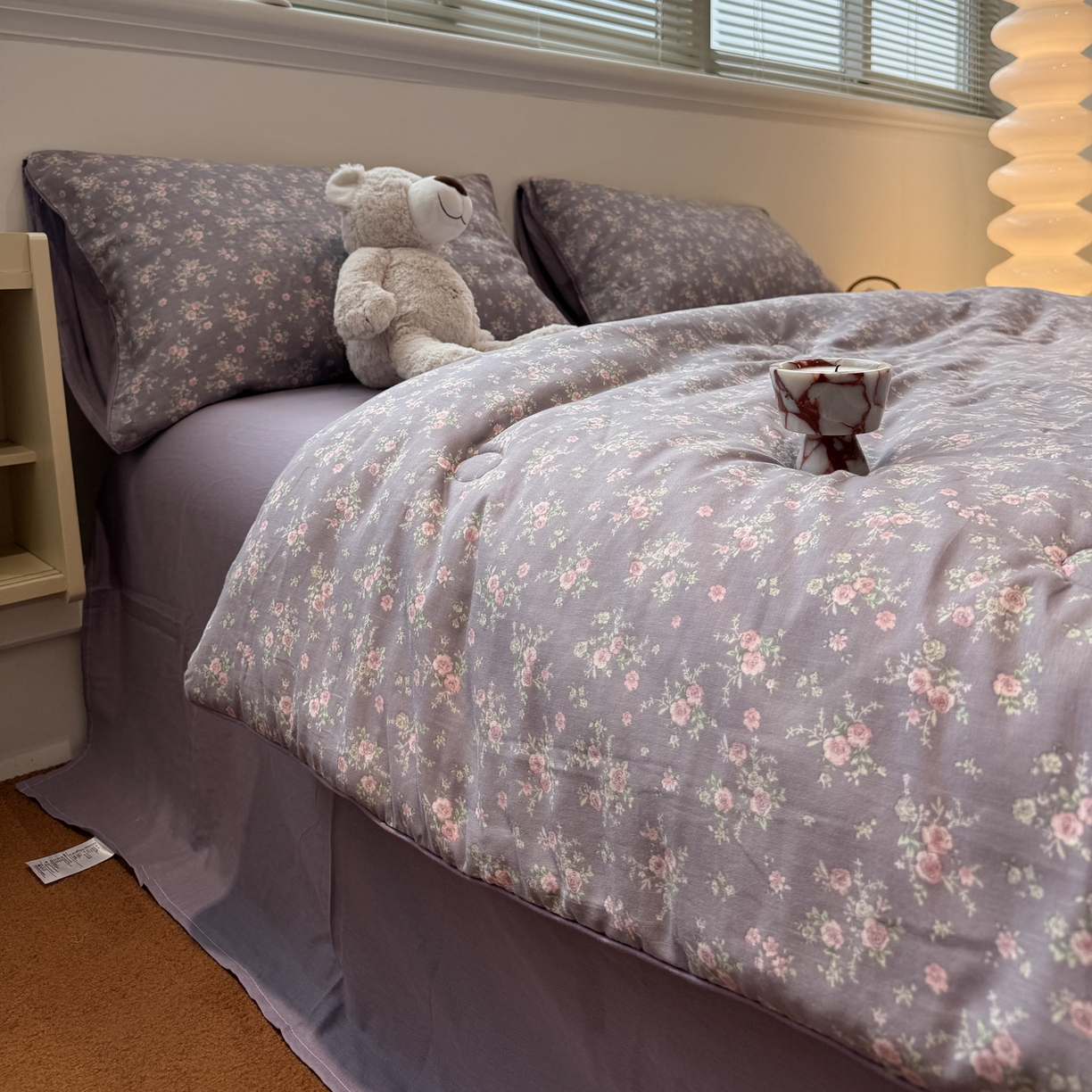 91家纺网 家纺一手货源 找家纺 一加一 2025新款40全棉双层纱印花中科抗菌被子四件套 遇见