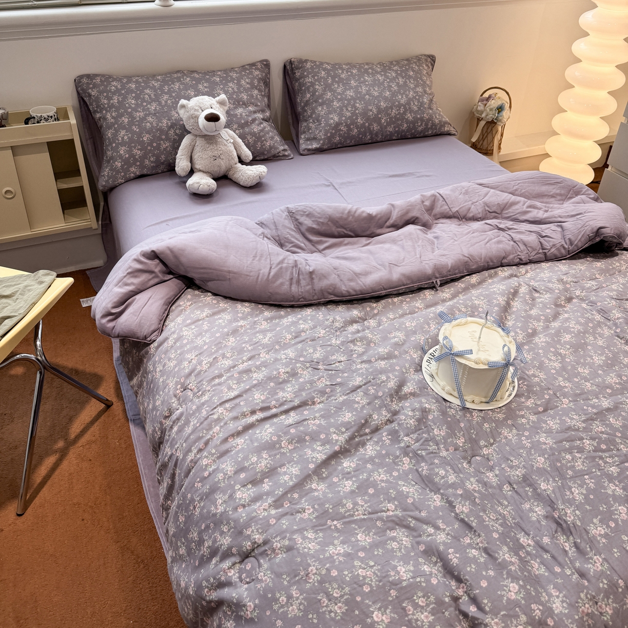 91家纺网 家纺一手货源 找家纺 一加一 2025新款40全棉双层纱印花中科抗菌被子四件套 遇见