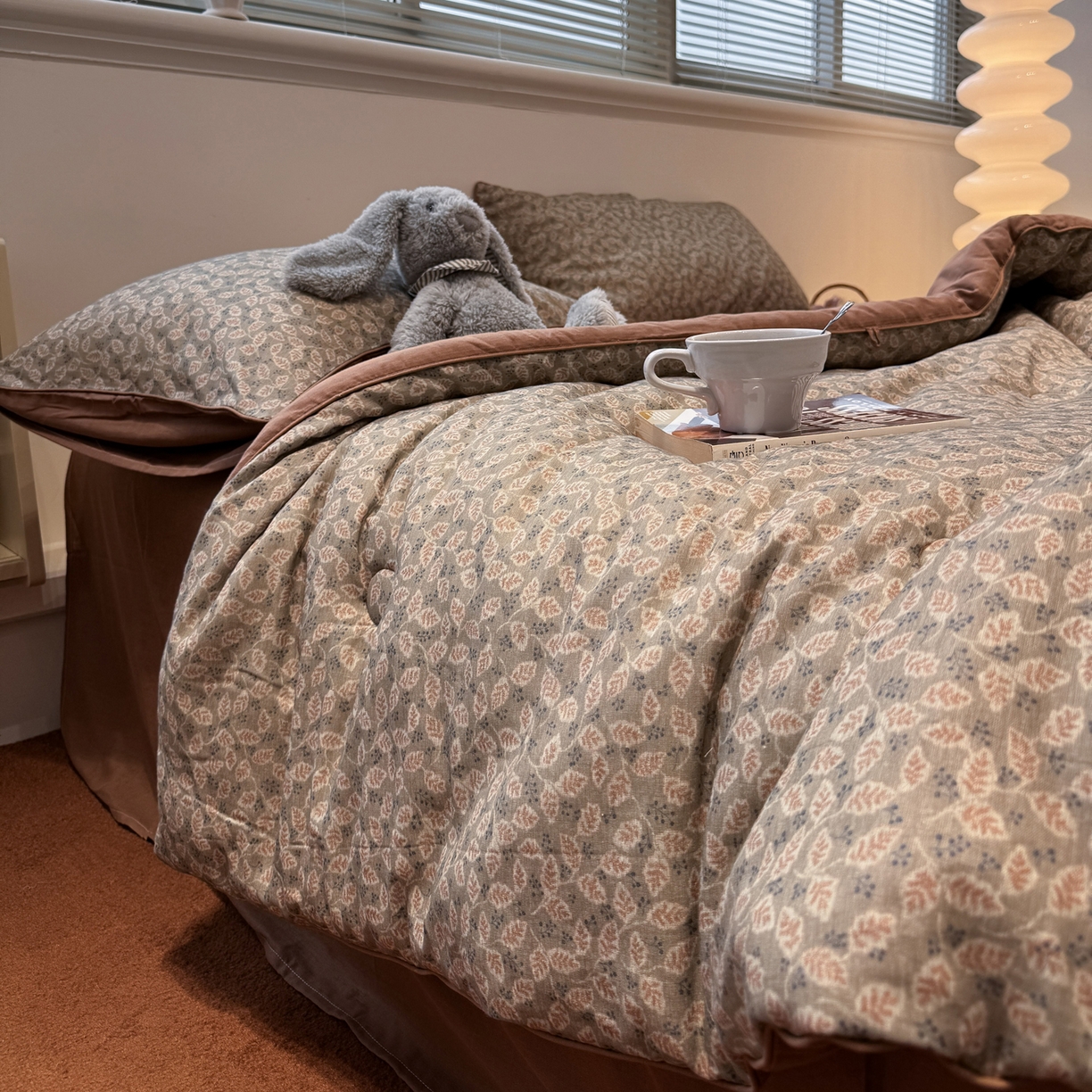 91家纺网 家纺一手货源 找家纺 一加一 2025新款40全棉双层纱印花中科抗菌被子四件套 苏里南