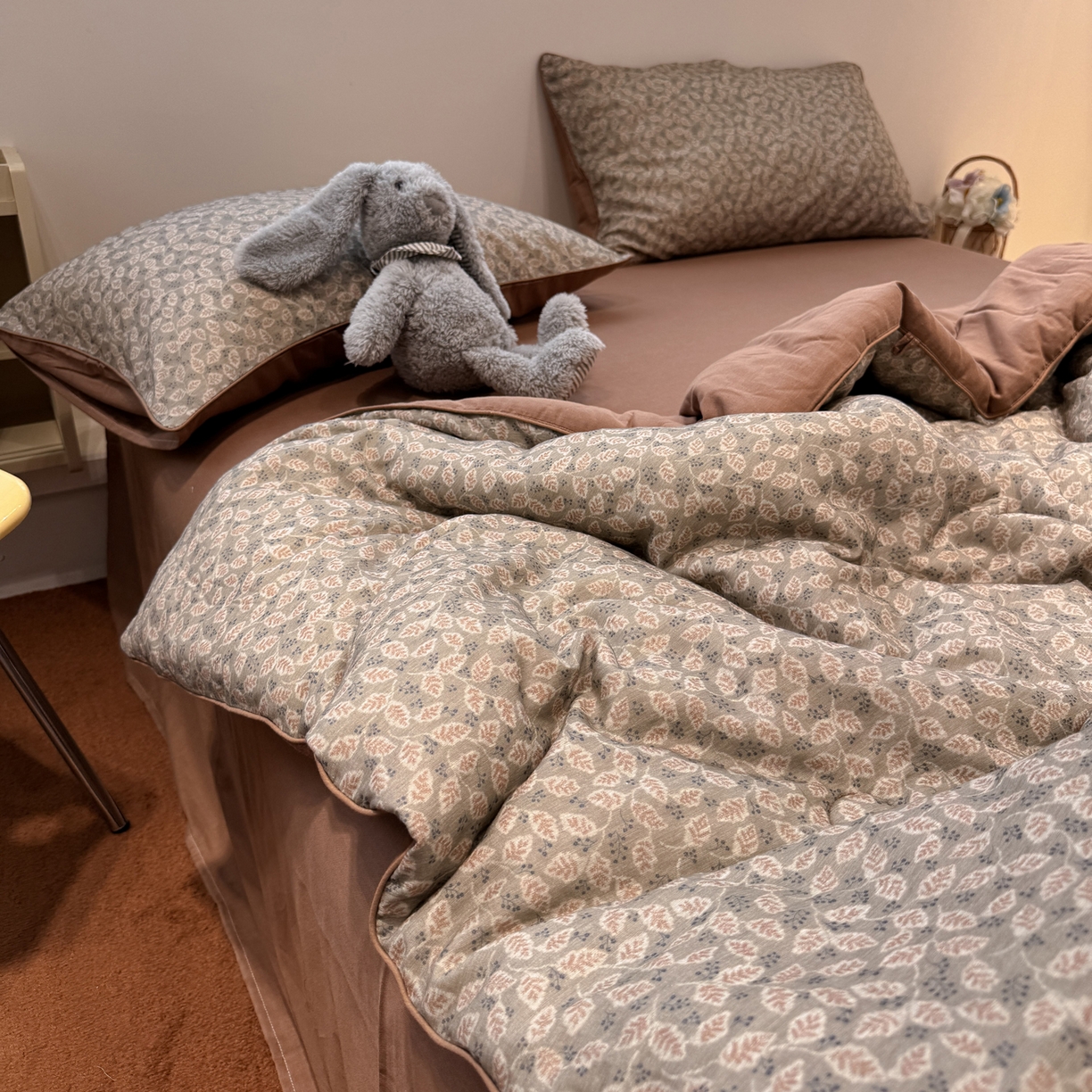 91家纺网 家纺一手货源 找家纺 一加一 2025新款40全棉双层纱印花中科抗菌被子四件套 苏里南