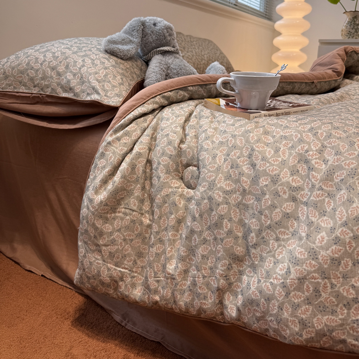 91家纺网 家纺一手货源 找家纺 一加一 2025新款40全棉双层纱印花中科抗菌被子四件套 苏里南