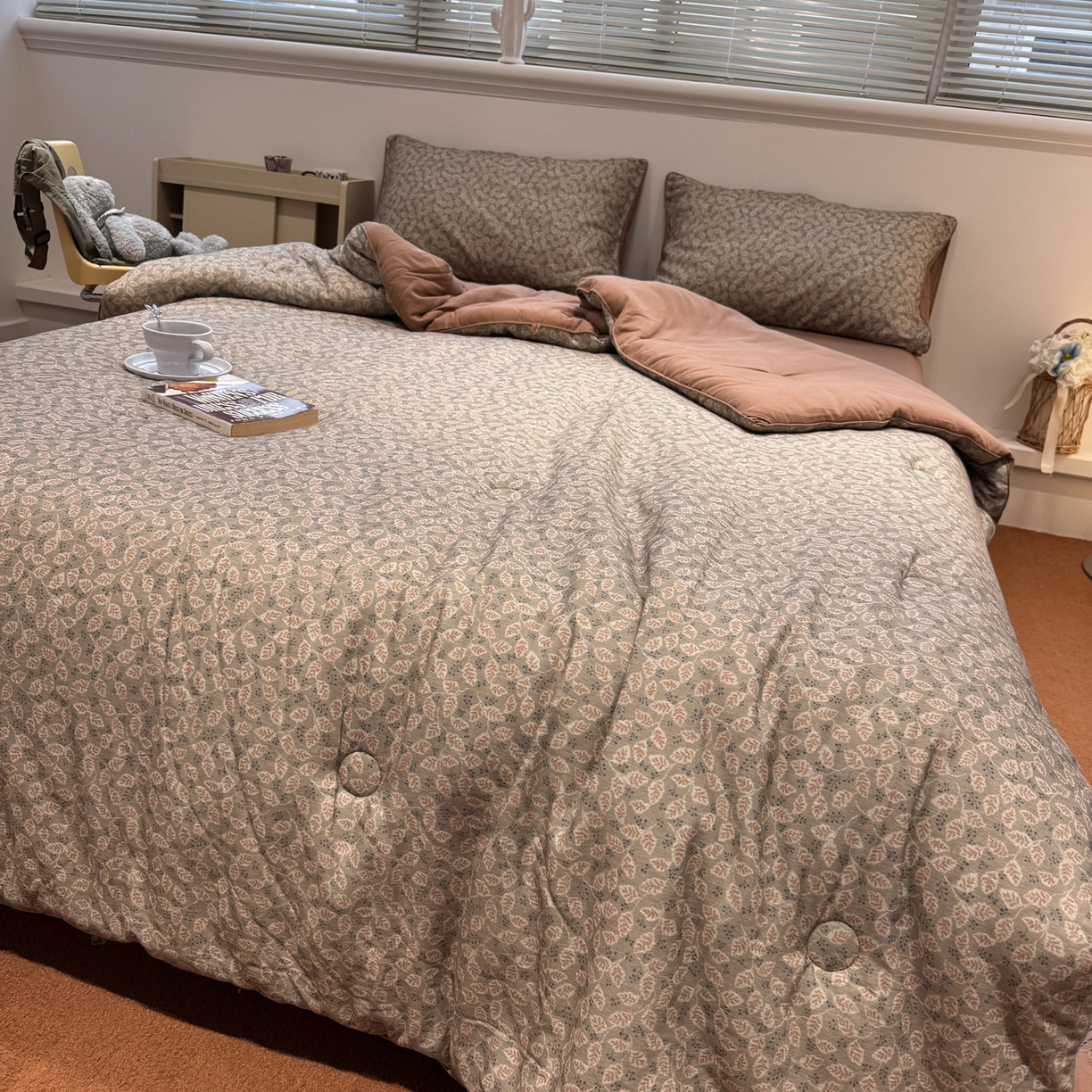 91家纺网 家纺一手货源 找家纺 一加一 2025新款40全棉双层纱印花中科抗菌被子四件套 苏里南