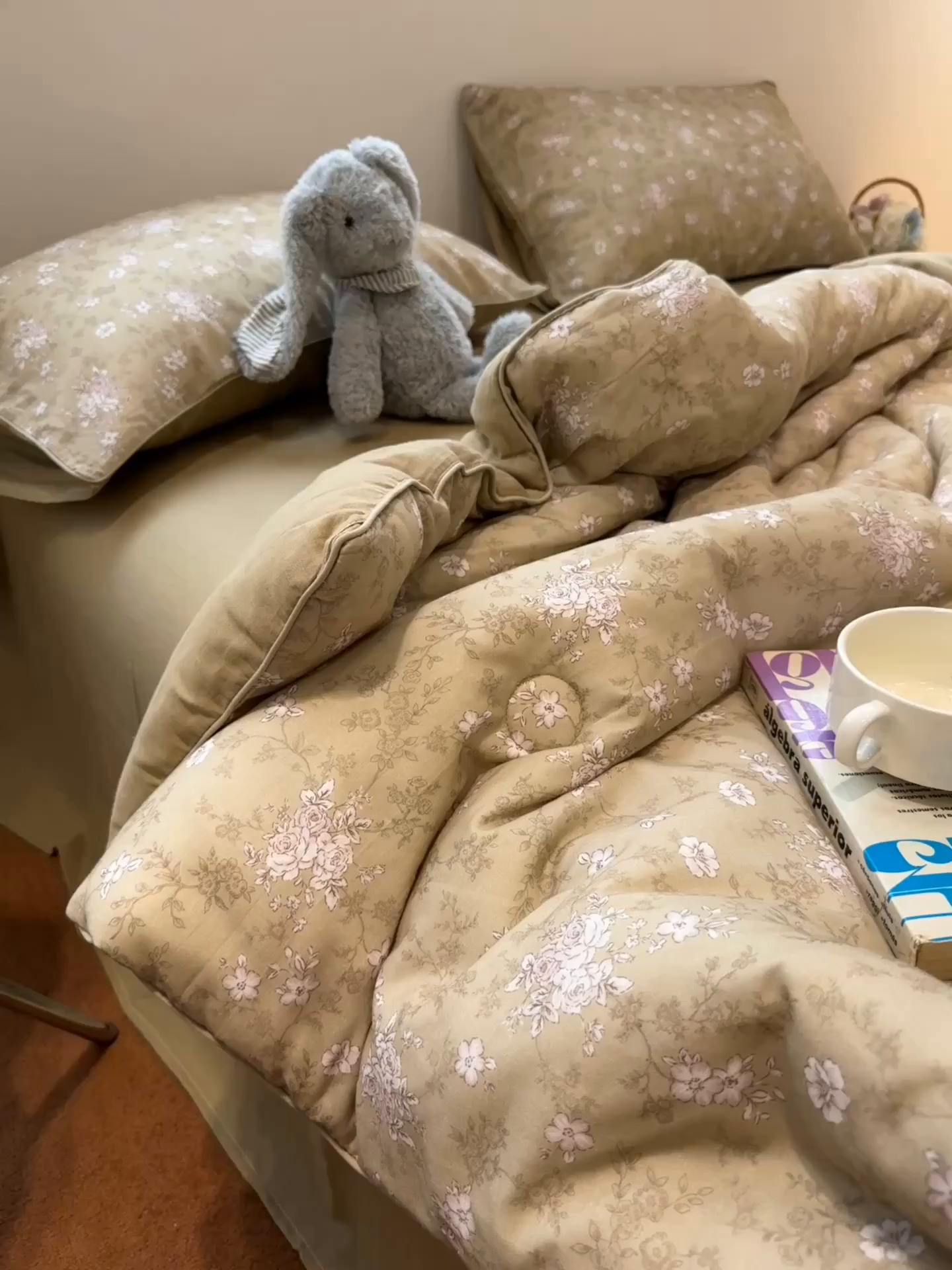 91家纺网 家纺一手货源 找家纺 一加一 2025新款40全棉双层纱印花中科抗菌被子四件套 初春