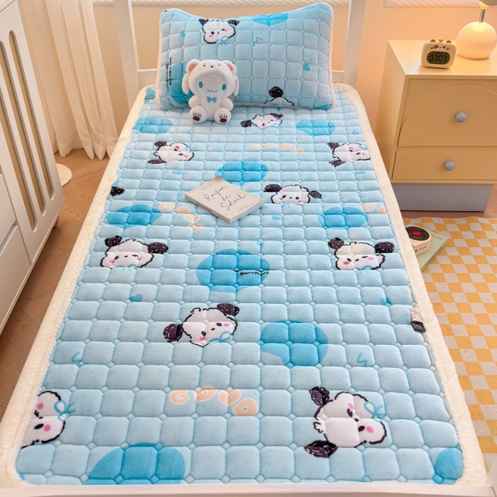 爱屋及屋 2025新款牛奶绒印花床垫-宿舍床 涂鸦狗