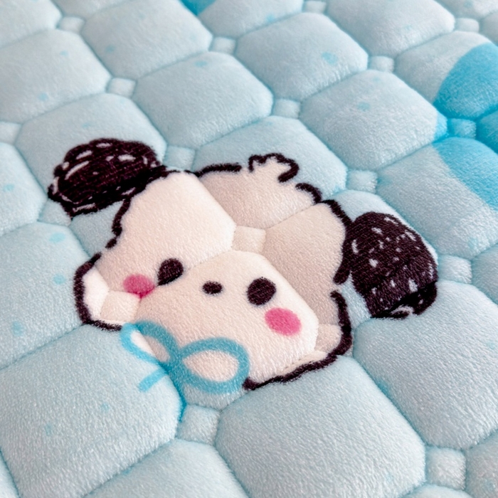 91家纺网 家纺一手货源 找家纺 爱屋及屋 2025新款牛奶绒印花床垫-宿舍床 涂鸦狗