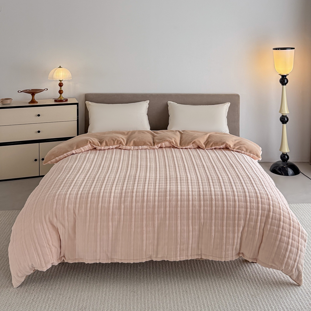 91家纺网 家纺一手货源 找家纺 （总）锦罗绣 2025新款全消光烂花230克牛奶绒单被套