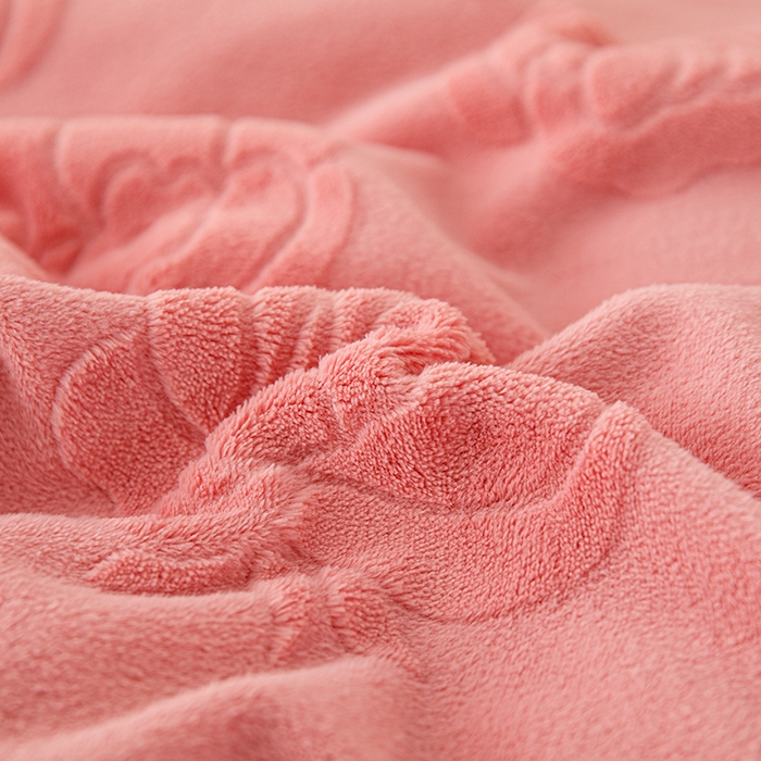 91家纺网 家纺一手货源 找家纺 锦罗绣 2025新款全消光烂花230克牛奶绒单被套 粉玫瑰