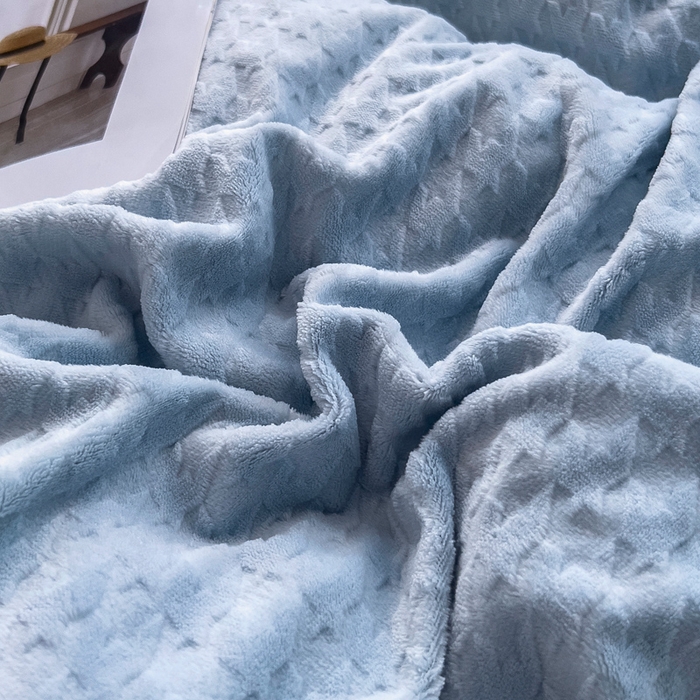 91家纺网 家纺一手货源 找家纺 锦罗绣 2025新款全消光烂花230克牛奶绒单被套 千鸟格-水蓝