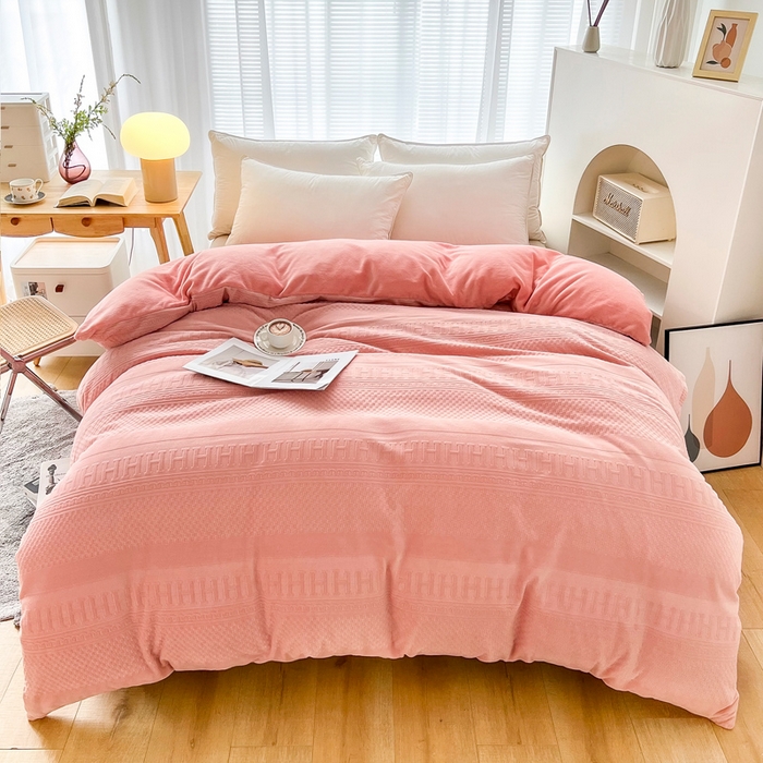 锦罗绣 2025新款全消光烂花230克牛奶绒单被套 H-玉