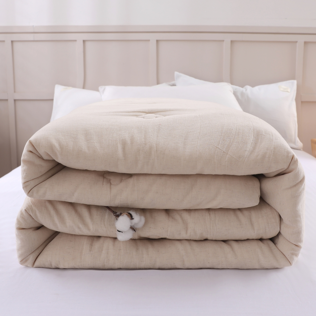 91家纺网 家纺一手货源 找家纺 （总）禧麦楽家纺 2025新款棉麻棉花被