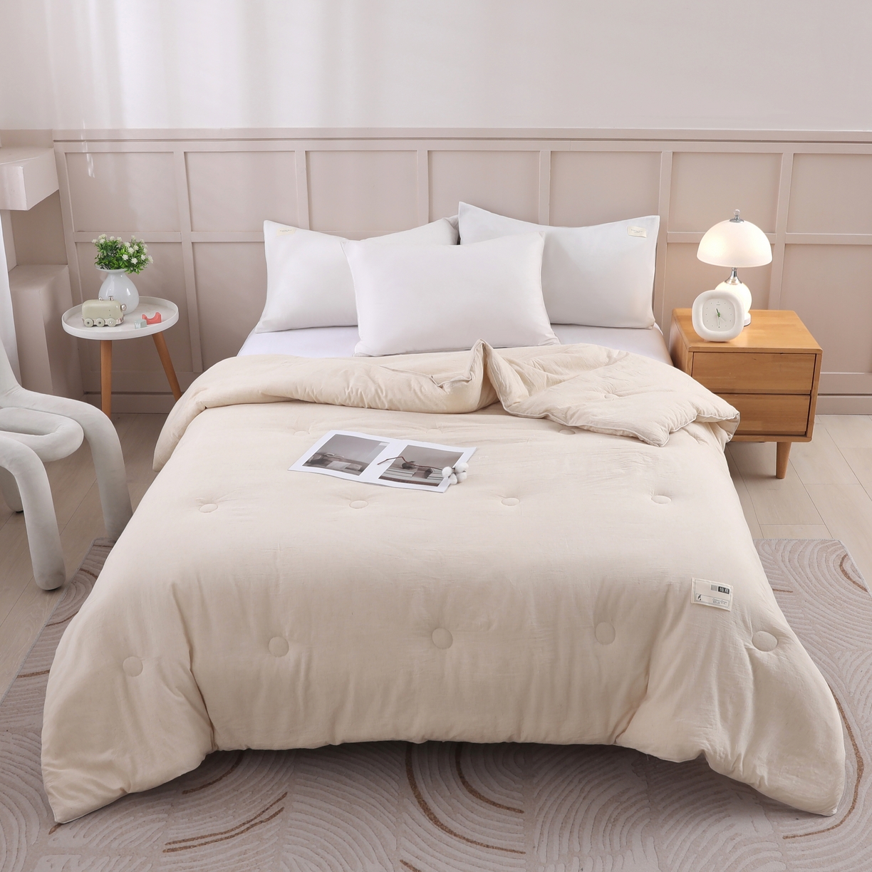 91家纺网 家纺一手货源 找家纺 （总）禧麦楽家纺 2025新款棉麻PLA聚乳酸纤维被