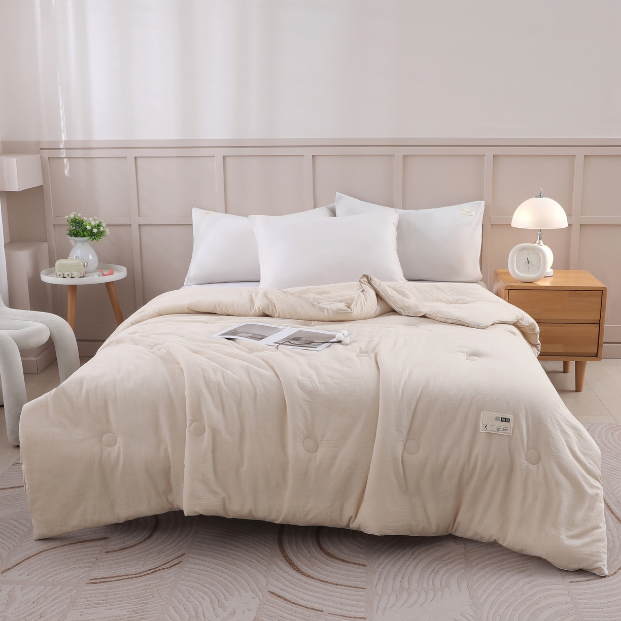 91家纺网 家纺一手货源 找家纺 （总）禧麦楽家纺 2025新款棉麻PLA聚乳酸纤维被