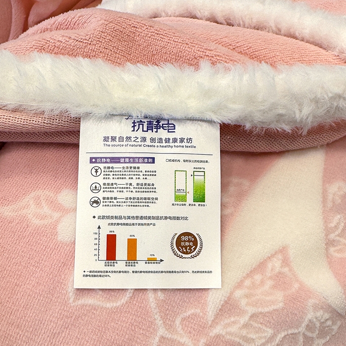 91家纺网 家纺一手货源 找家纺 云玲时尚 2025新款牛奶绒立体雕花兔毛绒包边四件套 彩带飘飘