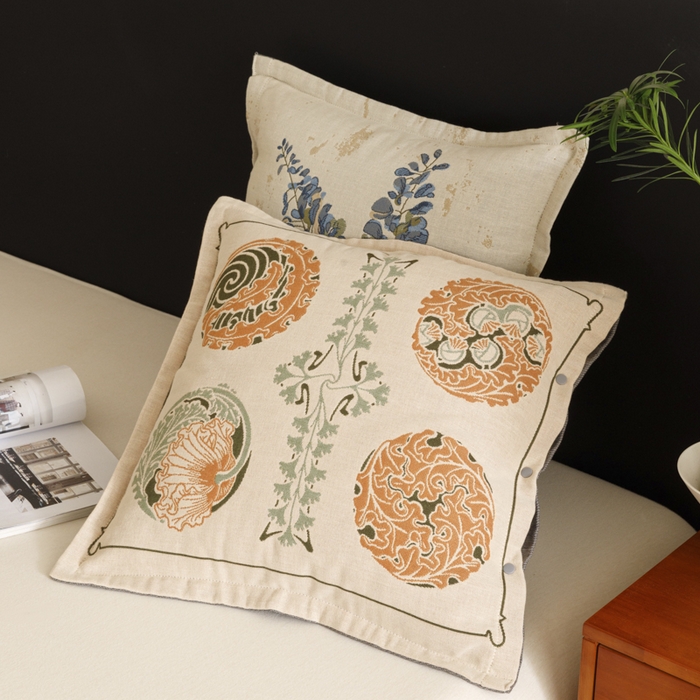 91家纺网 家纺一手货源 找家纺 爱港家纺 2025新款全棉纯棉纱布抱枕 靠枕 可拆洗 腰枕 客厅卧室汽车纯棉方枕套 锦团