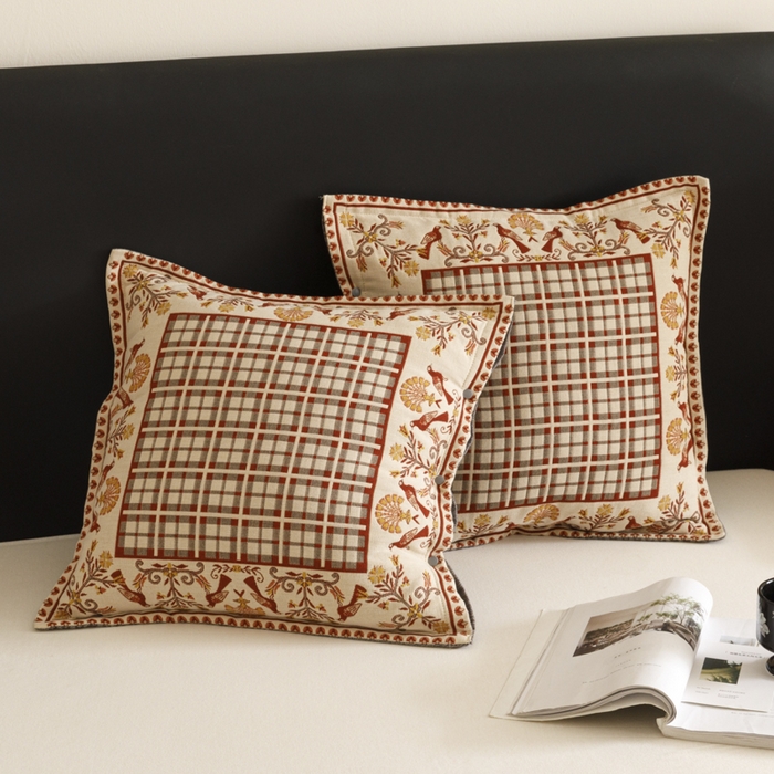 91家纺网 家纺一手货源 找家纺 爱港家纺 2025新款全棉纯棉纱布抱枕 靠枕 可拆洗 腰枕 客厅卧室汽车纯棉方枕套 雀阁