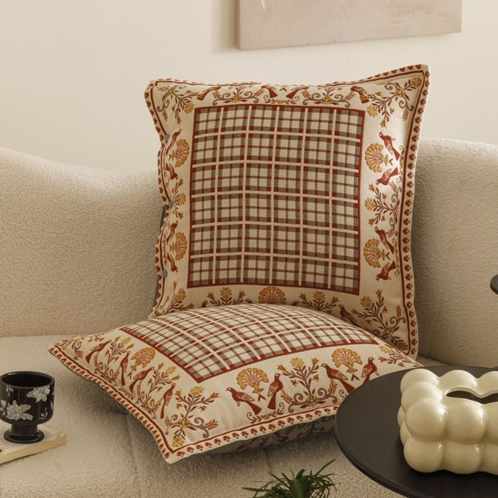 91家纺网 家纺一手货源 找家纺 爱港家纺 2025新款全棉纯棉纱布抱枕 靠枕 可拆洗 腰枕 客厅卧室汽车纯棉方枕套 雀阁