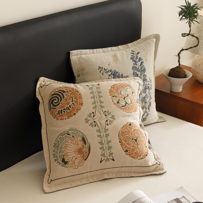 91家纺网 家纺一手货源 找家纺 爱港家纺 2025新款全棉纯棉纱布抱枕 靠枕 可拆洗 腰枕 客厅卧室汽车纯棉方枕套 锦团