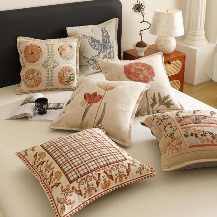 91家纺网 家纺一手货源 找家纺 爱港家纺 2025新款全棉纯棉纱布抱枕 靠枕 可拆洗 腰枕 客厅卧室汽车纯棉方枕套 组合图   仅供展示不可下单