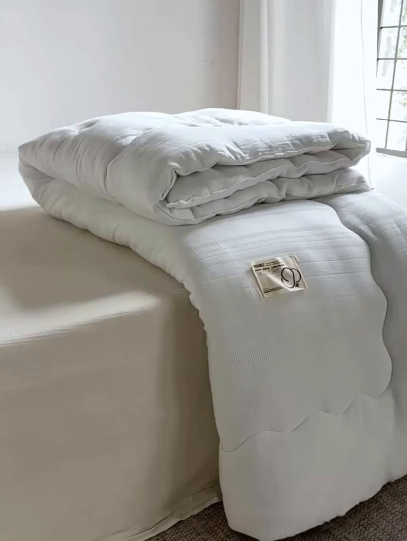 91家纺网 家纺一手货源 找家纺 （总）莱宁被业 2025新款双A类全棉双层纱Ultra2.0脱脂棉花被优质新疆长绒棉学生春秋被里外全棉棉花冬被