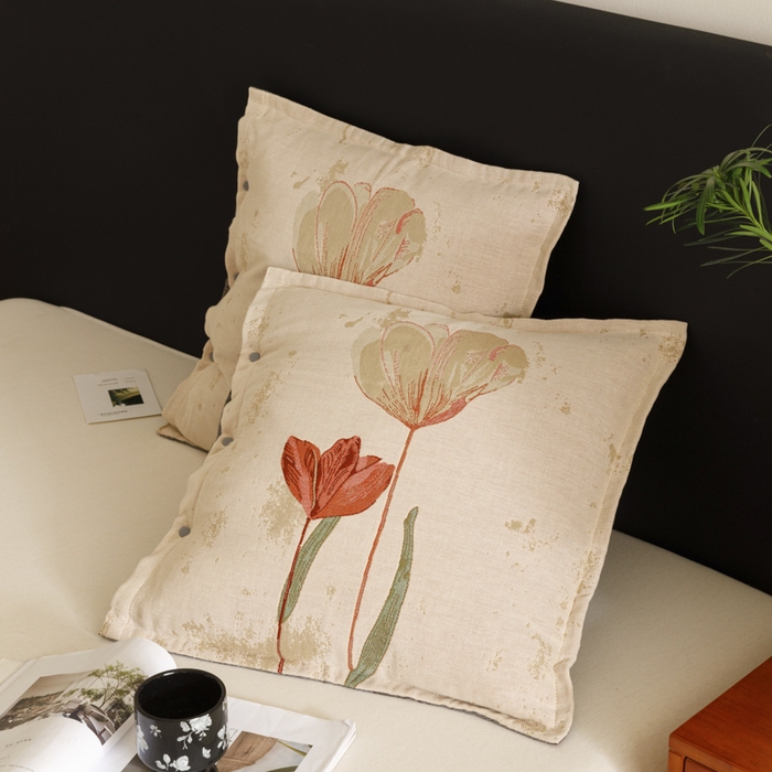 91家纺网 家纺一手货源 找家纺 爱港家纺 2025新款全棉纯棉纱布抱枕 靠枕 可拆洗 腰枕 客厅卧室汽车纯棉方枕套 闭月