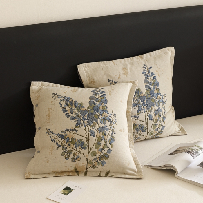 91家纺网 家纺一手货源 找家纺 爱港家纺 2025新款全棉纯棉纱布抱枕 靠枕 可拆洗 腰枕 客厅卧室汽车纯棉方枕套 落雁