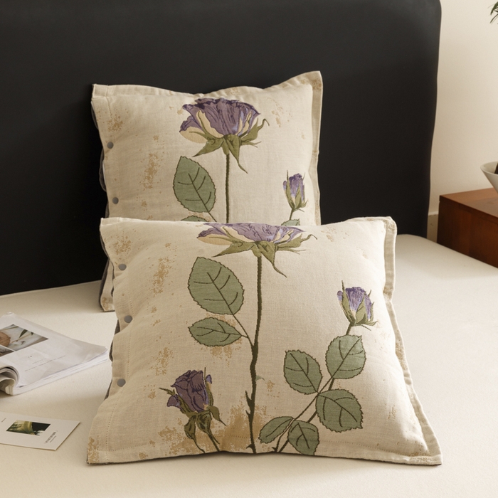 91家纺网 家纺一手货源 找家纺 爱港家纺 2025新款全棉纯棉纱布抱枕 靠枕 可拆洗 腰枕 客厅卧室汽车纯棉方枕套 沉鱼