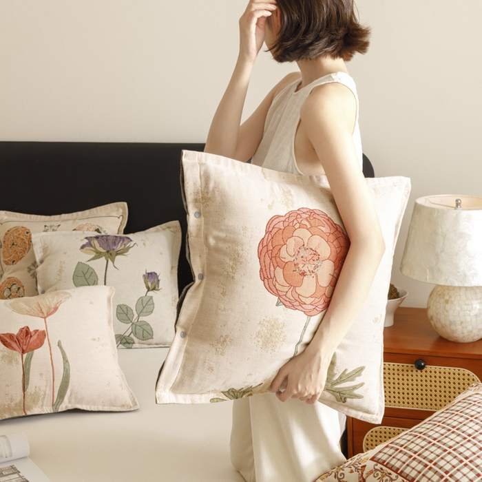 91家纺网 家纺一手货源 找家纺 爱港家纺 2025新款全棉纯棉纱布抱枕 靠枕 可拆洗 腰枕 客厅卧室汽车纯棉方枕套 组合图   仅供展示不可下单