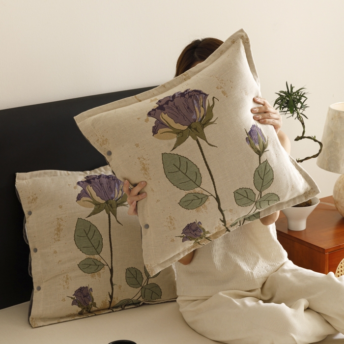 91家纺网 家纺一手货源 找家纺 爱港家纺 2025新款全棉纯棉纱布抱枕 靠枕 可拆洗 腰枕 客厅卧室汽车纯棉方枕套 沉鱼