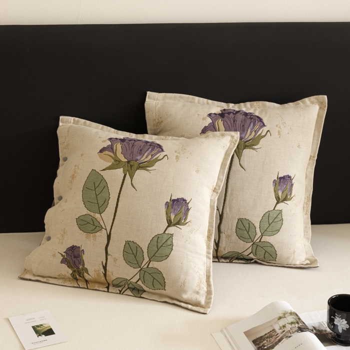 91家纺网 家纺一手货源 找家纺 爱港家纺 2025新款全棉纯棉纱布抱枕 靠枕 可拆洗 腰枕 客厅卧室汽车纯棉方枕套 沉鱼