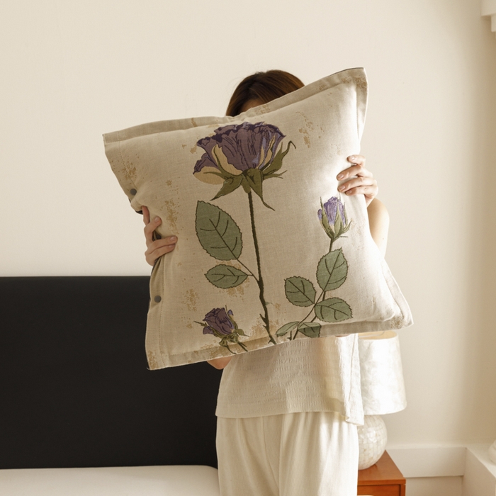 91家纺网 家纺一手货源 找家纺 爱港家纺 2025新款全棉纯棉纱布抱枕 靠枕 可拆洗 腰枕 客厅卧室汽车纯棉方枕套 沉鱼