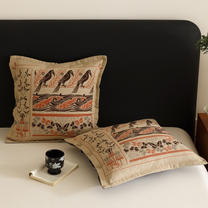 91家纺网 家纺一手货源 找家纺 爱港家纺 2025新款全棉纯棉纱布抱枕 靠枕 可拆洗 腰枕 客厅卧室汽车纯棉方枕套 古朴