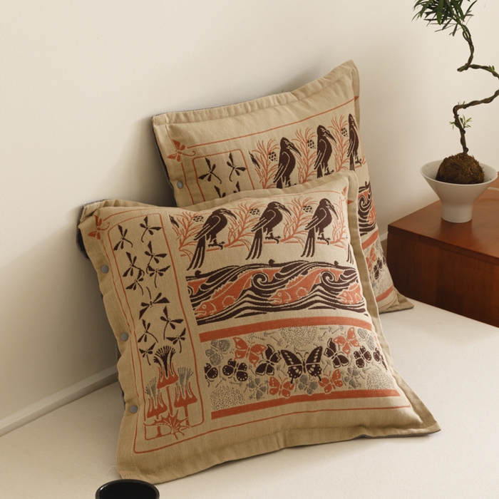 91家纺网 家纺一手货源 找家纺 爱港家纺 2025新款全棉纯棉纱布抱枕 靠枕 可拆洗 腰枕 客厅卧室汽车纯棉方枕套 古朴