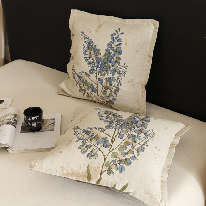 91家纺网 家纺一手货源 找家纺 爱港家纺 2025新款全棉纯棉纱布抱枕 靠枕 可拆洗 腰枕 客厅卧室汽车纯棉方枕套 落雁