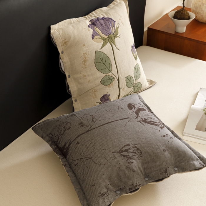 91家纺网 家纺一手货源 找家纺 爱港家纺 2025新款全棉纯棉纱布抱枕 靠枕 可拆洗 腰枕 客厅卧室汽车纯棉方枕套 沉鱼