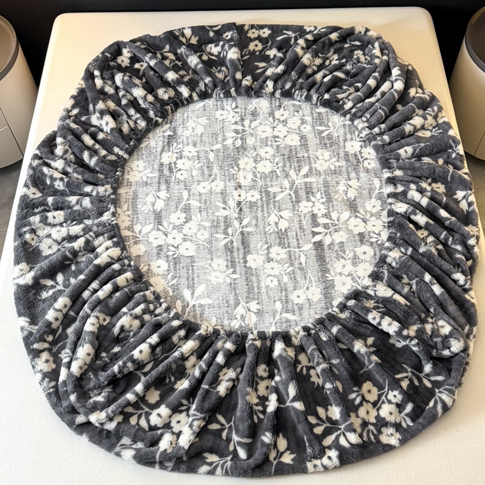 91家纺网 家纺一手货源 找家纺 爱多多家居 2025新款印花兔毛绒高克重单床笠床笠单件 床笠-莫奈花园