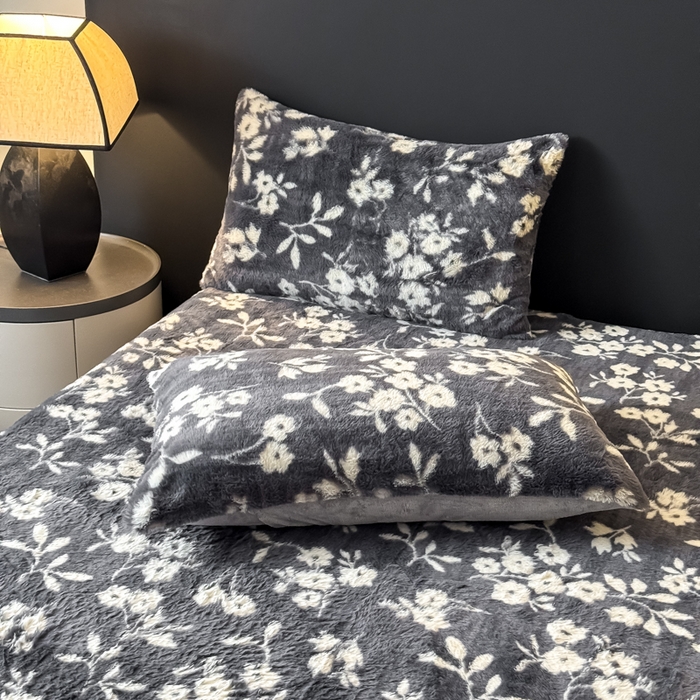 91家纺网 家纺一手货源 找家纺 爱多多家居 2025新款印花兔毛绒高克重单床笠床笠单件 床笠-莫奈花园