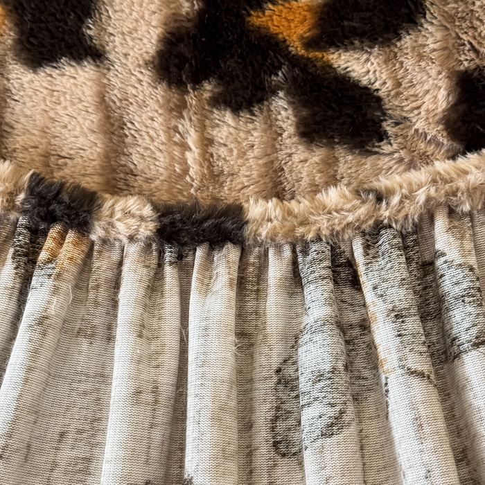 91家纺网 家纺一手货源 找家纺 爱多多家居 2025新款印花兔毛绒高克重单床笠床笠单件 床笠-绽放