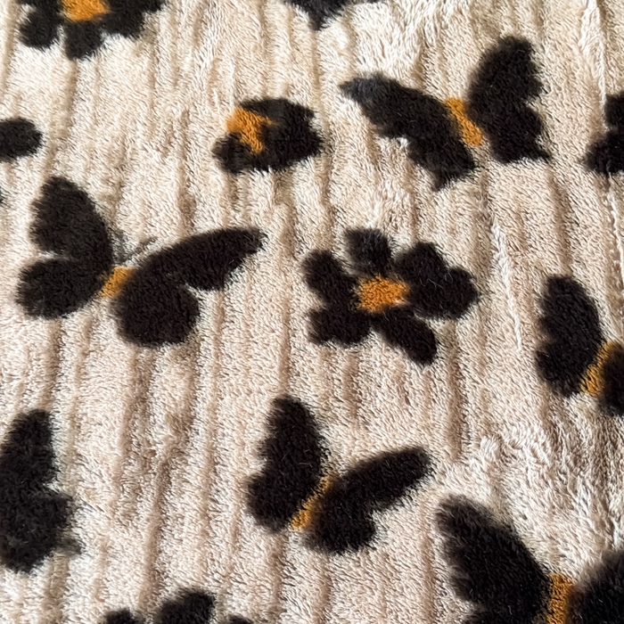 91家纺网 家纺一手货源 找家纺 爱多多家居 2025新款印花兔毛绒高克重单床笠床笠单件 床笠-绽放