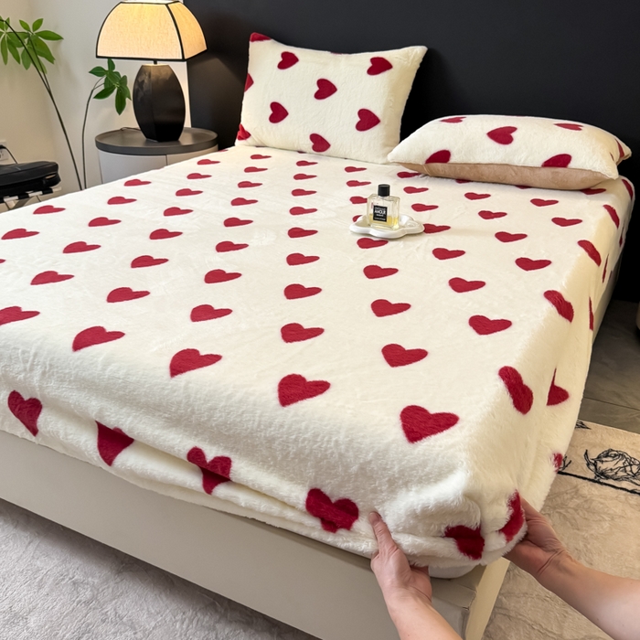 91家纺网 家纺一手货源 找家纺 （总）爱多多家居 2025新款印花兔毛绒高克重单床笠床笠单件