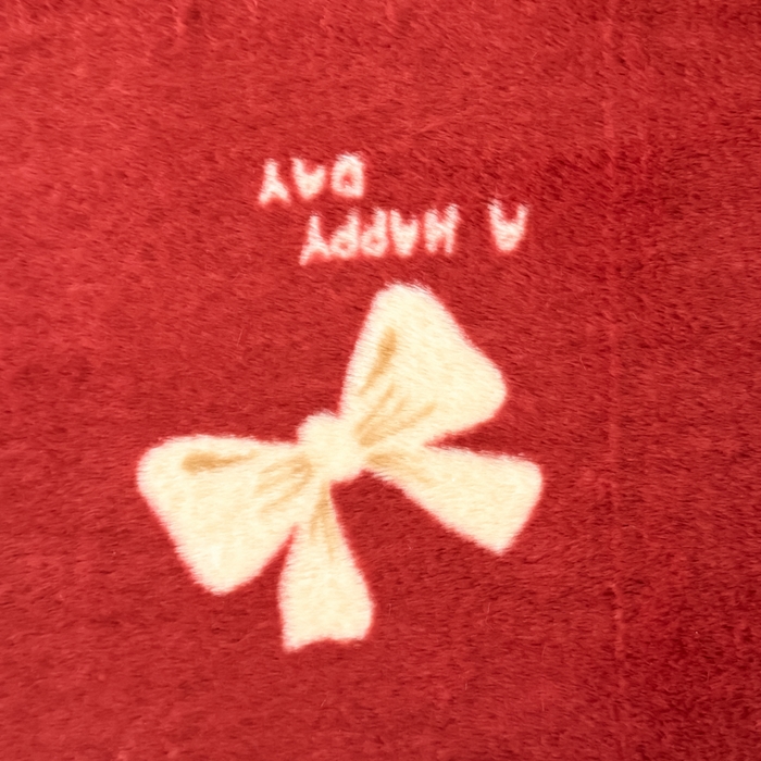 91家纺网 家纺一手货源 找家纺 爱多多家居 2025新款印花兔毛绒高克重单床笠床笠单件 床笠-大红蝴蝶结