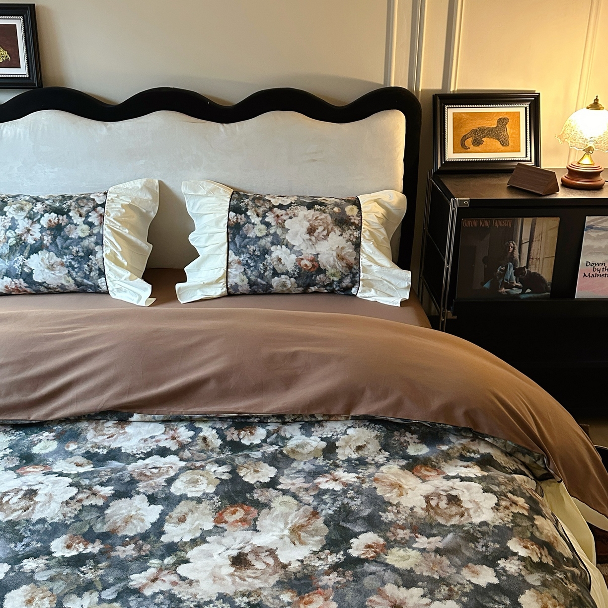 91家纺网 家纺一手货源 找家纺 曼布缇 2025新款100s法式加厚全棉纯棉磨毛四件套-馥郁 馥郁-绿咖