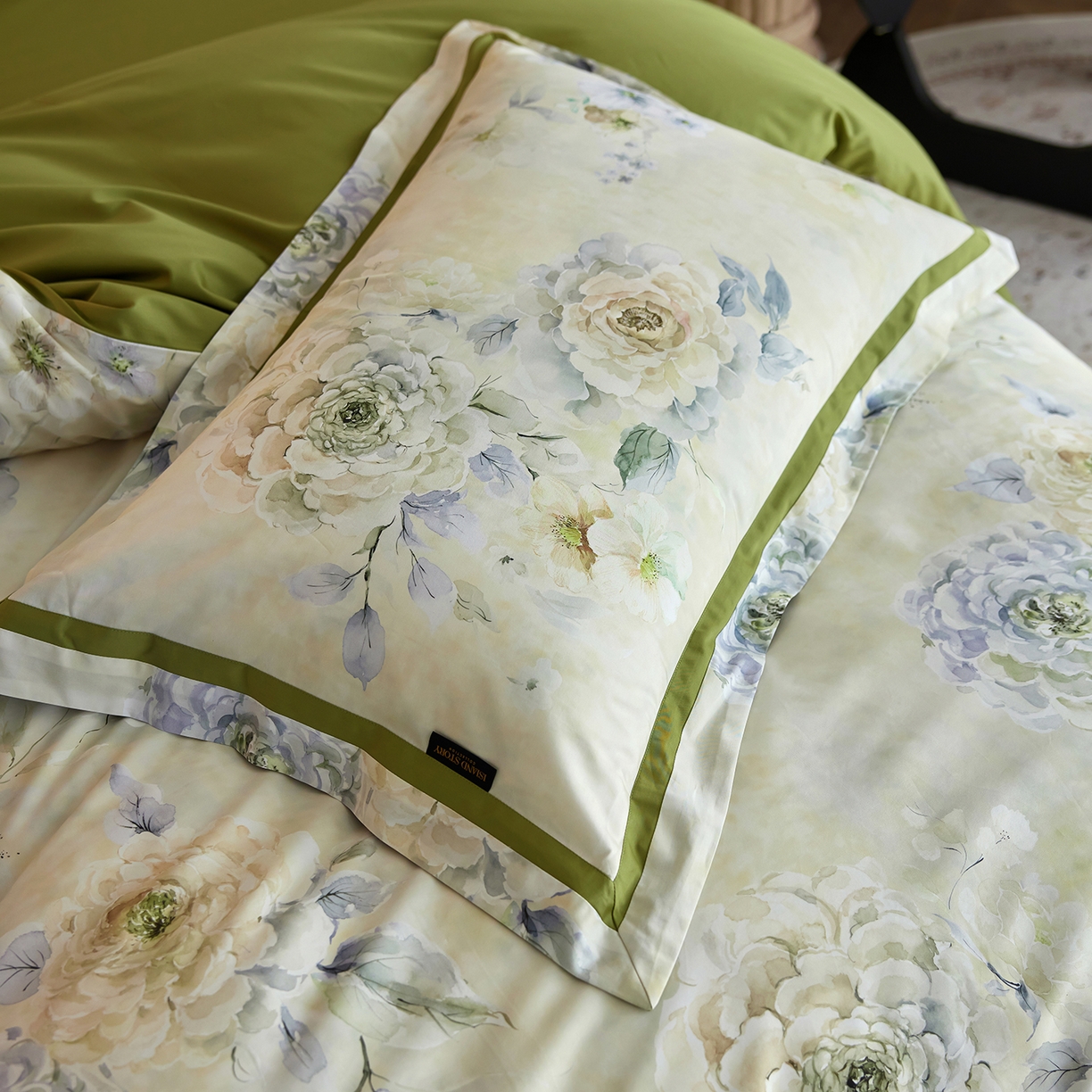 91家纺网 家纺一手货源 找家纺 轩和家居 2025新款70SA类轻奢长绒棉纯棉花四件套正品YKK拉链+精品做工 第一组 南枝