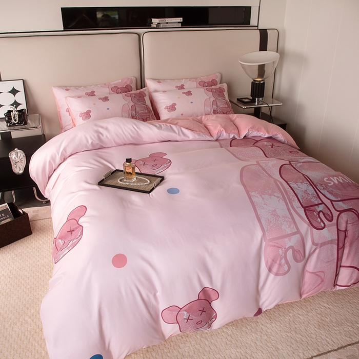 91家纺网 家纺一手货源 找家纺 摩卡（乐趣） 2025新款现代简约四季棉四季款四件套 流沙