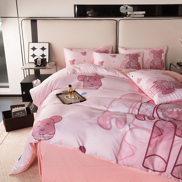 91家纺网 家纺一手货源 找家纺 摩卡（乐趣） 2025新款现代简约四季棉四季款四件套 流沙