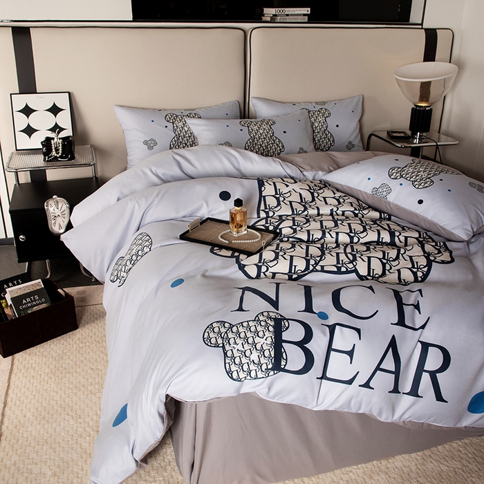 91家纺网 家纺一手货源 找家纺 摩卡（乐趣） 2025新款现代简约四季棉四季款四件套 萌迪