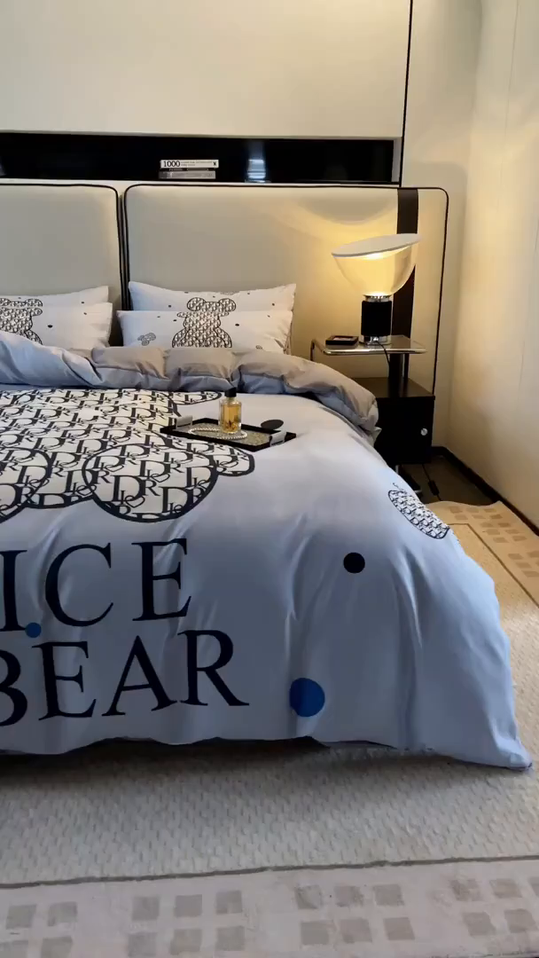 91家纺网 家纺一手货源 找家纺 摩卡（乐趣） 2025新款现代简约四季棉四季款四件套 萌迪