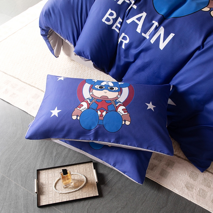 91家纺网 家纺一手货源 找家纺 摩卡（乐趣） 2025新款现代简约四季棉四季款四件套 萌熊队长