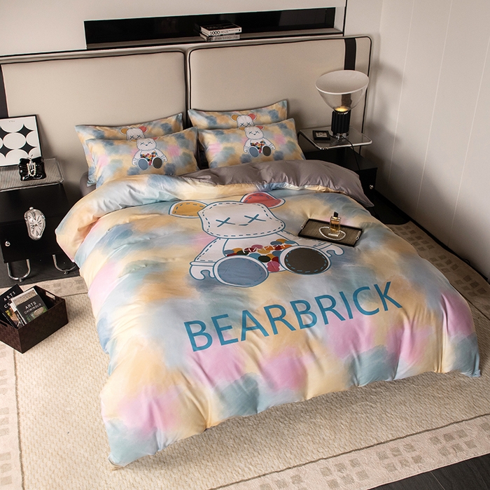 91家纺网 家纺一手货源 找家纺 摩卡（乐趣） 2025新款现代简约四季棉四季款四件套 七彩熊