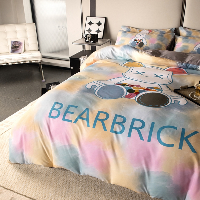 91家纺网 家纺一手货源 找家纺 摩卡（乐趣） 2025新款现代简约四季棉四季款四件套 七彩熊